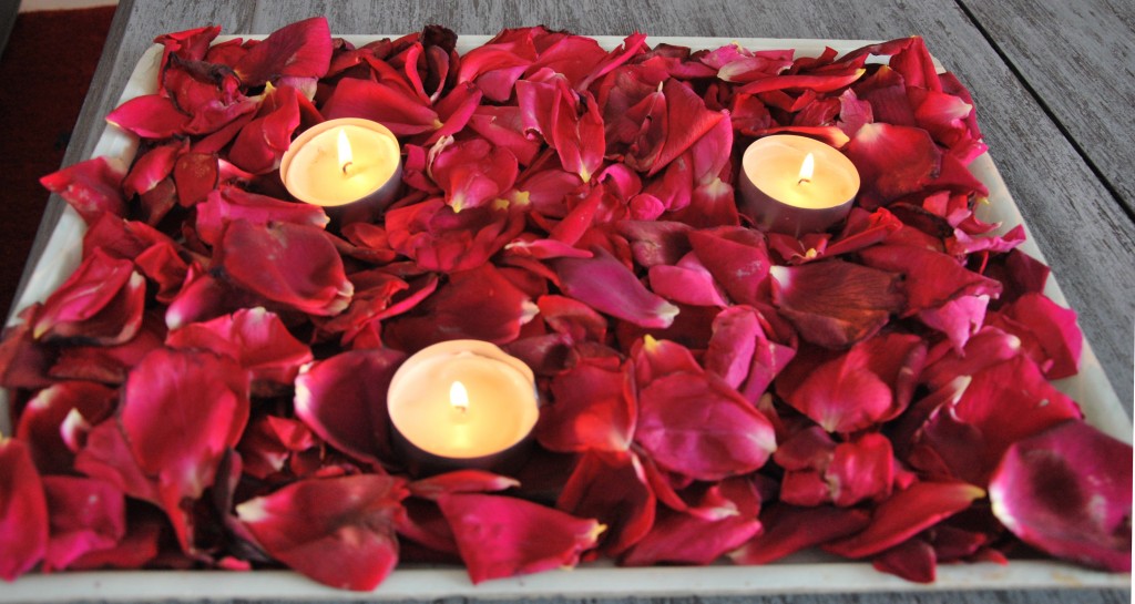 Quelques bougies pour un effet romantique...